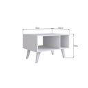 Ver imagem 3 de Mesa de Centro com Pés Retrô Branco B60 Emovell