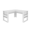 Ver imagem 5 de Escrivaninha Mesa Escritório em L com Detalhe Ripado ME4145 136cm Branca
