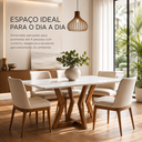Ver imagem 6 de Mesa de Jantar Ibiza com Vidro e Base em Madeira Art Assentos