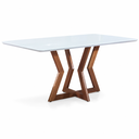 Ver imagem 1 de Mesa de Jantar Ibiza com Vidro e Base em Madeira Art Assentos