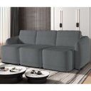 Ver imagem 2 de Sofá Cama para Sala de Estar 3 Lugares 276cm Montserrat K01 Bouclê Cinza - Lyam Decor