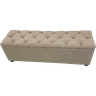Puf Baú Estofado de Casal na Cor Areia 140x40x45cm Produto com Multifuncionalidade - 1