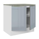 Ver imagem 6 de Balcão 80 cm 2 Portas Branco/Cinza Lux Madesa