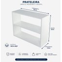 Ver imagem 2 de Armário Nicho Suspenso Multiuso em Mdf Branco 60x50x25cm (cxaxp)