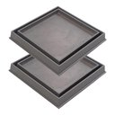 Ver imagem 1 de Kit 2 Ralo Invisível Rebaixado e Caixa Sifonada Cinza 18cm