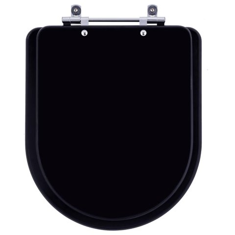 Assento Sanitário Link Preto Fosco para vaso Deca