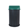 Lixeira Madeira Plástica 100 Litros - 70 Cm:cinza/verde - 3