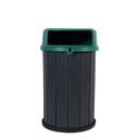 Ver imagem 1 de Lixeira Madeira Plástica 100 Litros - 70 Cm:cinza/verde