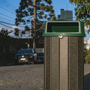 Ver imagem 2 de Lixeira Madeira Plástica 100 Litros - 70 Cm:cinza/verde