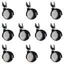 Ver imagem 1 de Kit 10 Rodízios para Móveis com Chapa U sem Trava