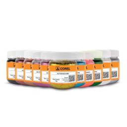 Kit com 11 Cores Pigmentos Glitter - 1