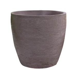Vaso Planta 50x50 Oval Moderno Polietileno - MARROM CHOCOLATE 020