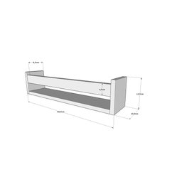 Nicho Prateleira Decorativa Multiuso Porta Livro Condimento:branco - 2