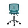 Cadeira Secretaria Kids Pelegrin PEL-3300 Tela Mesh Azul Turquesa - 5