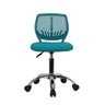 Cadeira Secretaria Kids Pelegrin PEL-3300 Tela Mesh Azul Turquesa - 1