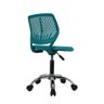 Cadeira Secretaria Kids Pelegrin PEL-3300 Tela Mesh Azul Turquesa - 4