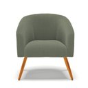 Ver imagem 7 de Poltrona Decorativa Pé Palito Castanho Stella Bouclê D03 Verde Pistache