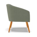 Ver imagem 4 de Poltrona Decorativa Pé Palito Castanho Stella Bouclê D03 Verde Pistache