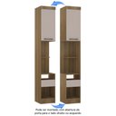 Ver imagem 4 de Mesa de Cabeceira Alta 38cm 1 Porta e 1 Gaveta Paris Luciane Móveis