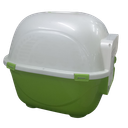 Ver imagem 2 de Banheiro Para Gato Cat Litter Box Verde e Branco WORLD PET