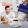 Secura Prensa Francesa de Aço Inoxidável 34oz com 2 Filtros Extras (azul) - 2
