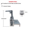 Ver imagem 4 de Kit Estrutura Suporte Fixador Linha C P/ 05 Placas Solar Alumínio Inox Telha Fibro Ondulada Viga Mad