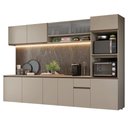 Ver imagem 2 de Armário de Cozinha Completa 300 Cm Suspenso Nice Madesa 04 Crema