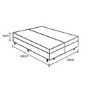 Ver imagem 2 de Cama Box Baú Blindado Casal Bipartido Homequeen Suede Marrom 41x138x188