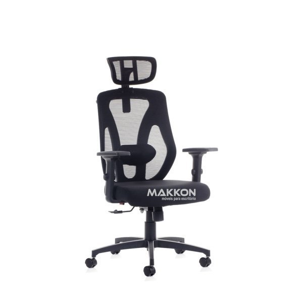 Cadeira Escritório Preta MK-4010PN - Makkon