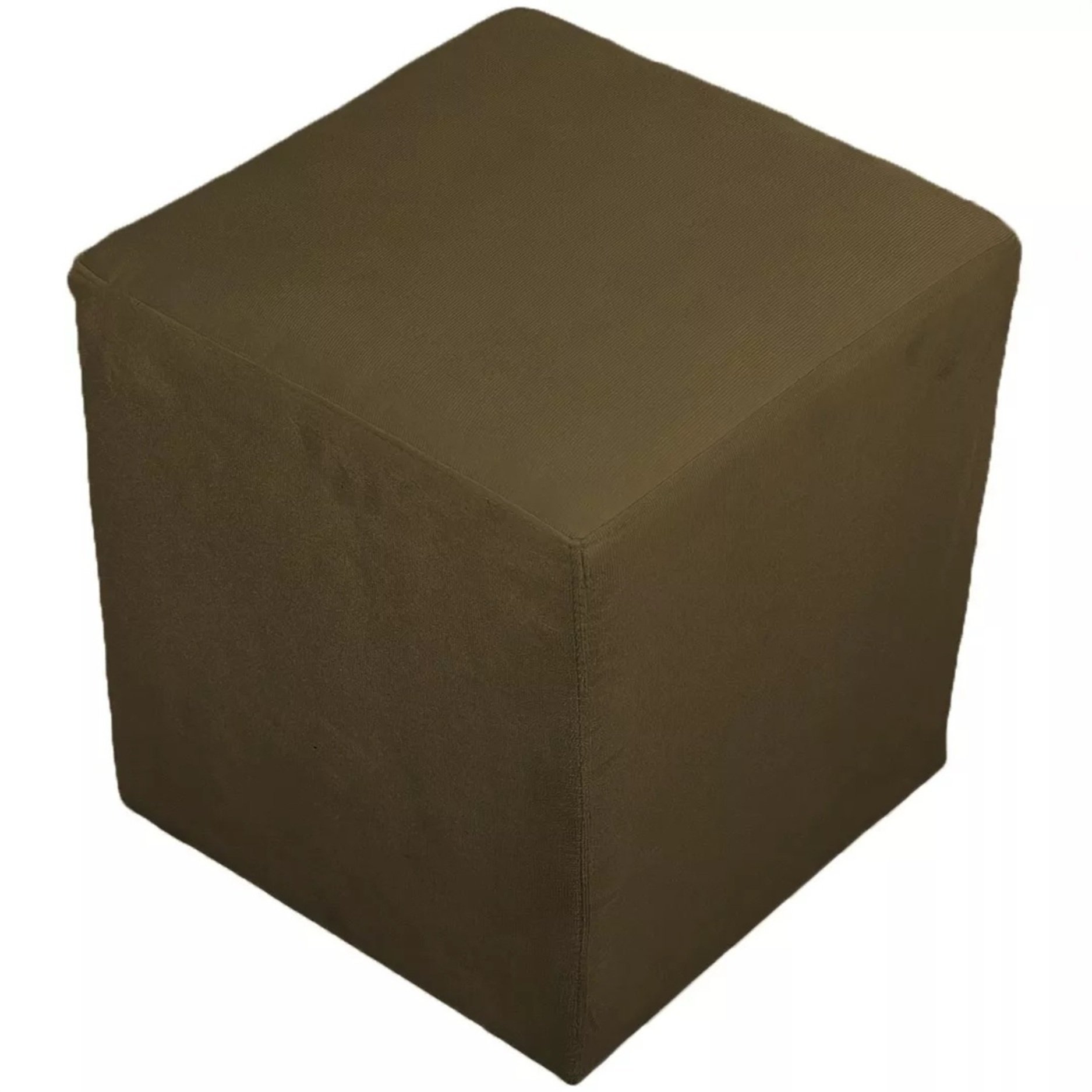 Puff Quadrado Cubo Banqueta Decorativo Utilize - Marrom - 3