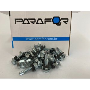 Parafuso Auto Brocante, Zincado - 12 -14 X 7/8, 5.5X22MM Ponta 01 - 3.000 Peças PARAFOR