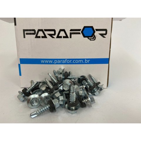 Parafuso Auto Brocante, Zincado - 12 -14 X 7/8, 5.5X22MM Ponta 01 - 3.000 Peças PARAFOR