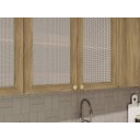 Ver imagem 4 de Armário de Cozinha Modulada Completa Reta 8 Peças 2,50m Botanic Kappesberg - Nogueira/verde Oliva