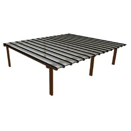 Kit Policarbonato Branco 4mm 7,00m X 6,00m - Perfis Naturais - 1