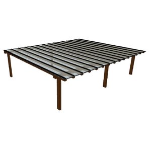 Kit Policarbonato Branco 4mm 7,00m X 6,00m - Perfis Naturais