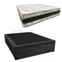 Ver imagem 2 de Cama Base Box Baú Casal Super Confort Suede Preto + Colchão Casal Super Confort D33 28x138x188