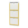 Quadro de Avisos Basic com 3 Displays Horizontais A4 Transparentes com Bordas Coloridas - 2
