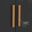 Ver imagem 6 de Guarda Roupa Solteiro 2030240 4 Portas 154 Cm Atacama Grafite Armoveis