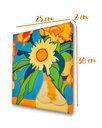 Ver mais imagens de Mini Quadro Decorativo de Jarro de Flores Pintado a Mão