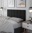Ver imagem 1 de Cabeceira Painel Estofada Casal 140cm Dobrável Cama Box Padrão Calipha Preto Suede