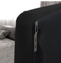 Ver imagem 2 de Cabeceira para Parede Suspensa Bruna Casal Fixa de Parede 1,60cm X 55cm Preto Courino