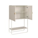 Ver imagem 4 de Balcão Bar 2 Portas 90cm Orgânico Pé Metal Luna Off White 28069