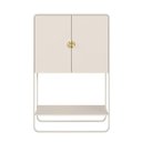 Ver imagem 5 de Balcão Bar 2 Portas 90cm Orgânico Pé Metal Luna Off White 28069