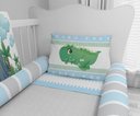 Ver imagem 3 de Kit Berço Enxoval de Bebê Dinossauros Azul