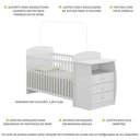 Ver imagem 2 de Berço Cômoda Para Colchão 60 X 130 Cm Rafael Multimóveis Branco