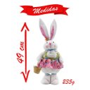 Ver imagem 2 de Decoração Coelha De Páscoa Enfeite Vestido Florido 49cm