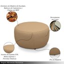 Ver imagem 6 de Conjunto Sala de Estar Decorativo Mariele Poltrona Base Giratória em Aço com Puff Couro Nude G88 - G