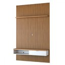 Ver imagem 3 de Painel para Tv até 60 Polegadas Apolo Ripado 1 Porta 140 Cm Nature/off White - Panorama Móveis