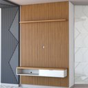 Ver imagem 5 de Painel para Tv até 60 Polegadas Apolo Ripado 1 Porta 140 Cm Nature/off White - Panorama Móveis