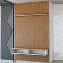 Ver imagem 6 de Painel para Tv até 60 Polegadas Apolo Ripado 1 Porta 140 Cm Nature/off White - Panorama Móveis